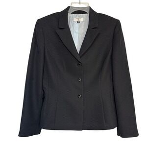 Stresa‎ Women's Black Polka Dot Blazer Jacket Size 12 Professional Business